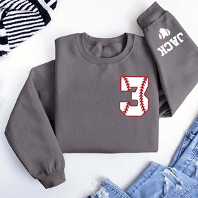 Personalized Baseball Heart Sweatshirt
