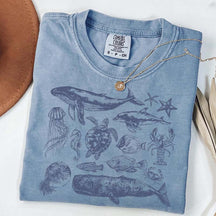 Vintage 90s Sea Animals Ocean Life T-Shirt