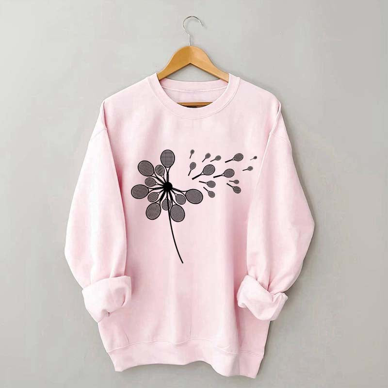 Dandelion Tennis Racket Minimalist Sweatshirt