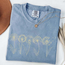Dandelion Floral Comfort Colors Womens T-Shirt