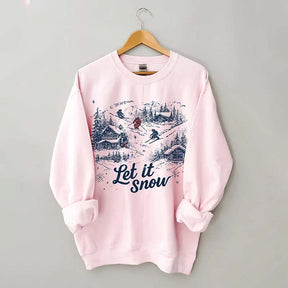 Let It Snow Skiing Sweatshirt