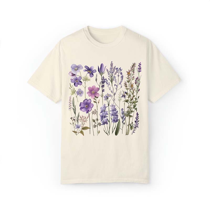 Boho Flowers Lavender T-Shirt