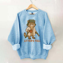 Litter's Full Christmas Vacation Cat Sweatshirt