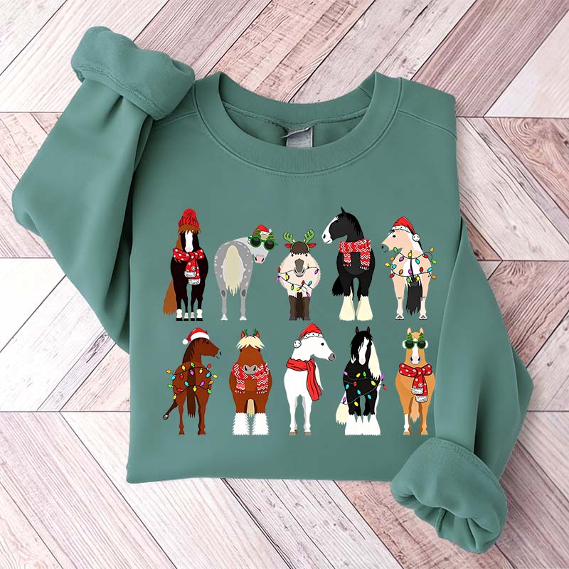 Horse Lover Animal Christmas Cute Sweatshirt