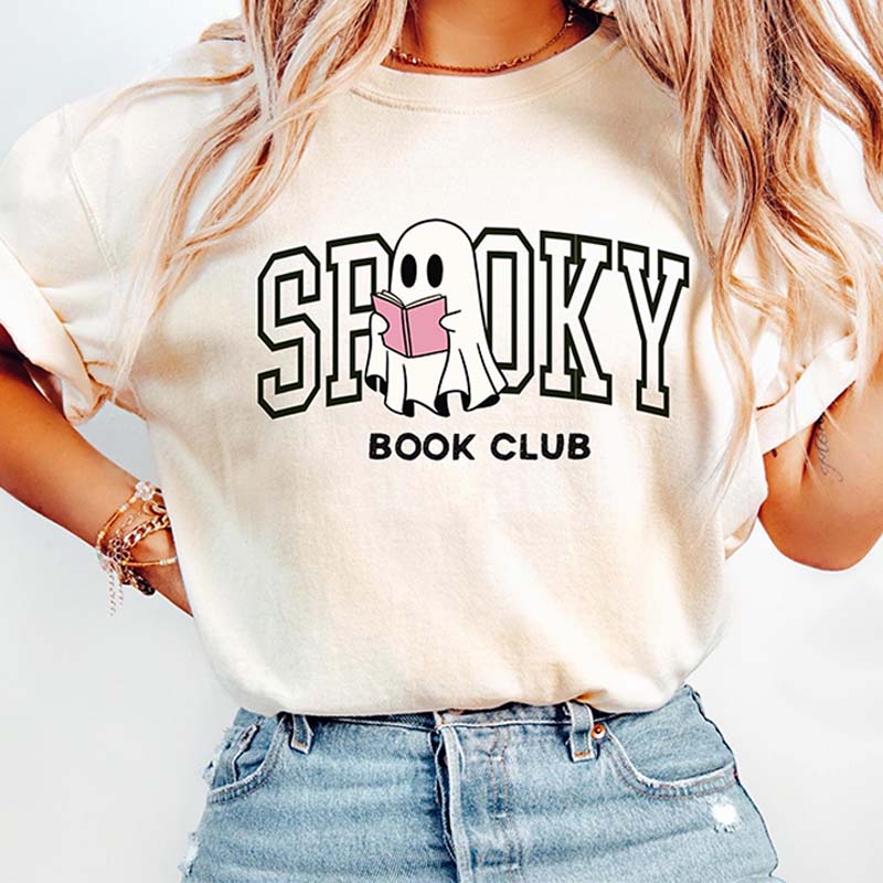 Ghost Reading Book Club Halloween T-Shirt