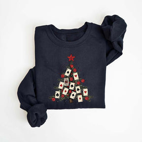 Poker Cards Christmas Tree Sweatshirt