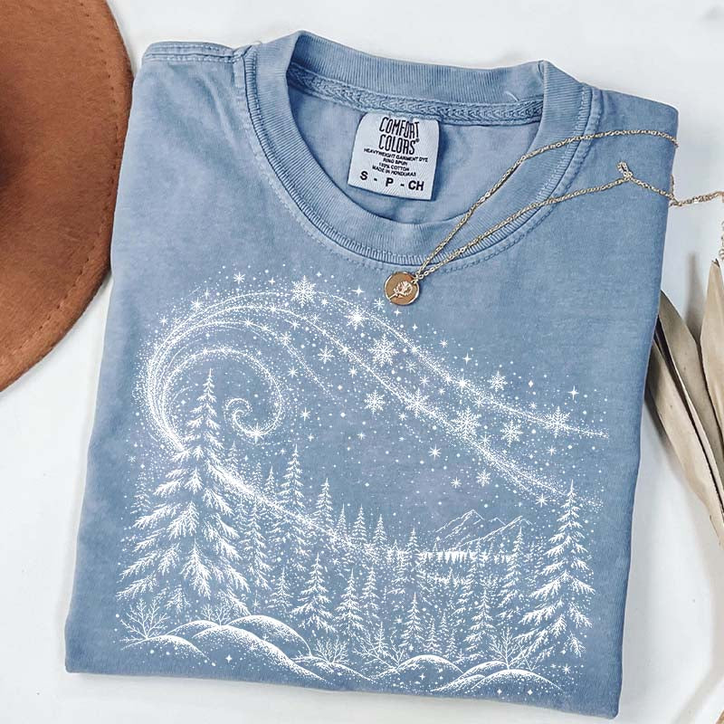 Vintage Winter Forest Comfort Colors T-Shirt