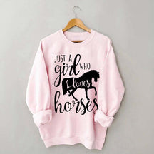 Just a Girl Who Loves Horses Farm Lover Sweatshirt