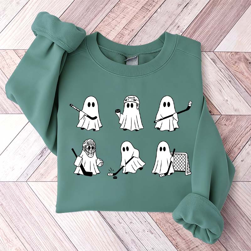 Ghost Hockey Halloween Sweatshirt