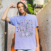 Boho Wildflowers & Bees Garden T-Shirt