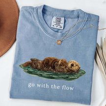 Go With The Flow Cute Otter T-Shirt