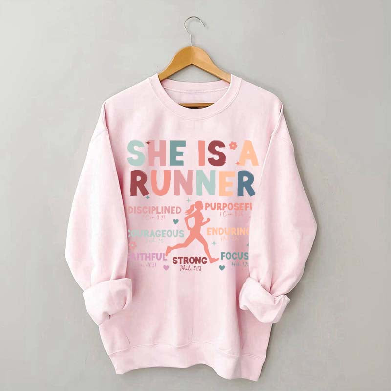 Half Marathon Running Religous Sweatshirt