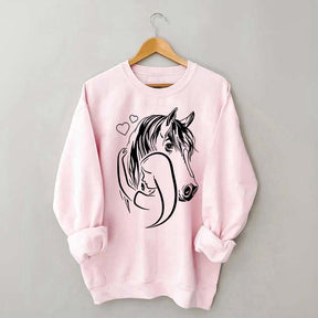 Rider Horse Lineart Sweatshirt