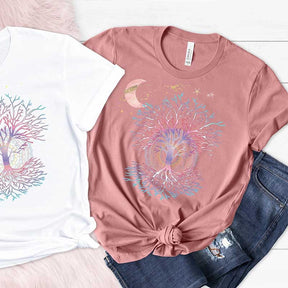Yoga Phases Of The Moon Tree Of Life T-Shirt