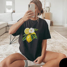 Vintage Lemon Art Graphic Fruit T-Shirt