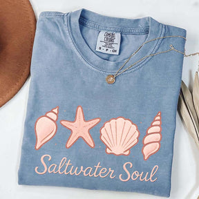 Seashell Graphic Comfort Colors Beach T-Shirt