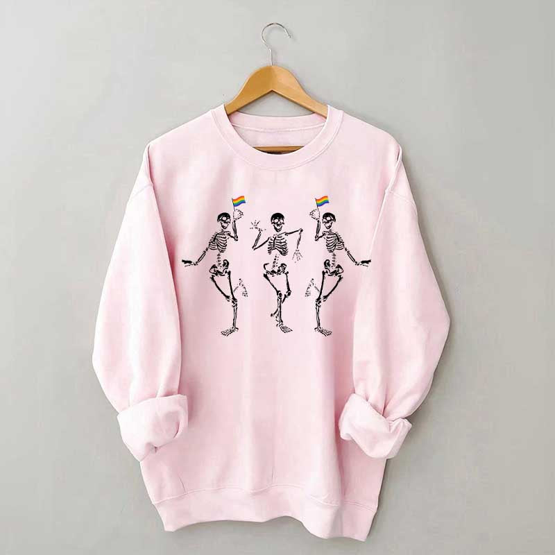 Skeleton Pride Rainbow Sweatshirt