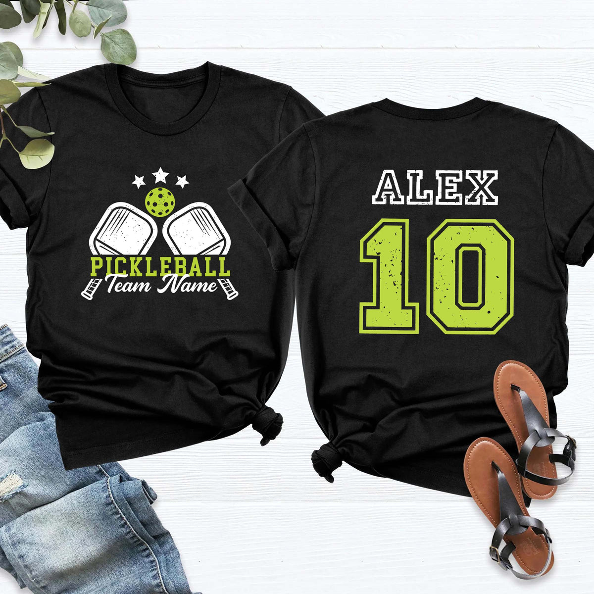 Custom Name and Player Number Pickleball T-Shirt