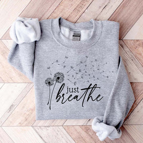 Just Breathe Dandelion Wildflower Sweatshirt