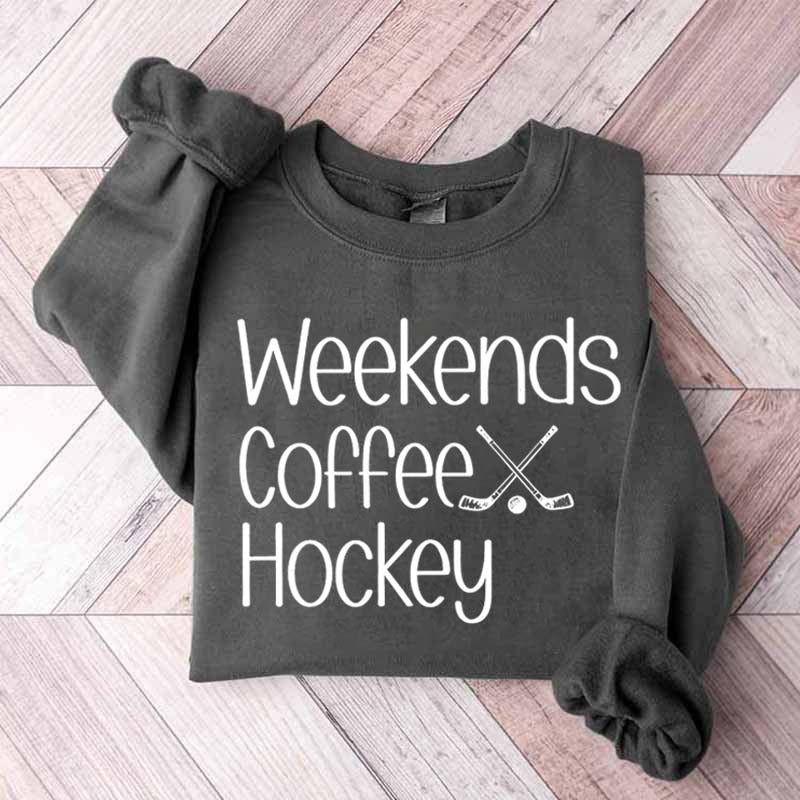 Funny Weekend Coffe Hockey Lover Sweatshirt