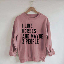 I Like Horses and Maybe 3 People Sweatshirt