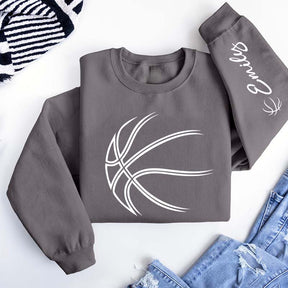 Personalized Basketball Silhouette Sweatshirt