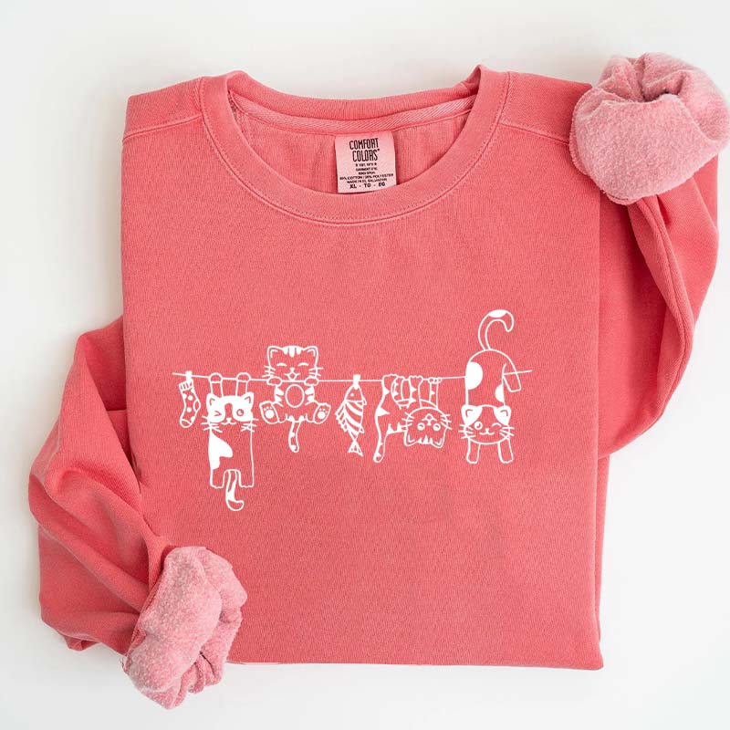 Cute Cats in a Row Sweatshirt