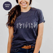 Wild Flowers Botanical  Ladies T-Shirt