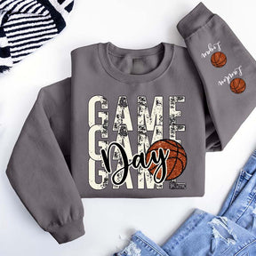 Custom Basketball Name on Sleeve Sweatshirt