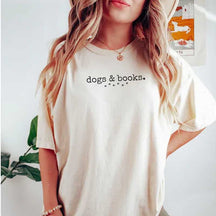 Dogs and Books Reading Librarian T-Shirt