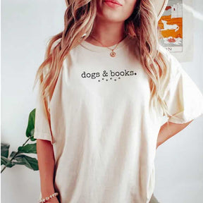 Dogs and Books Reading Librarian T-Shirt