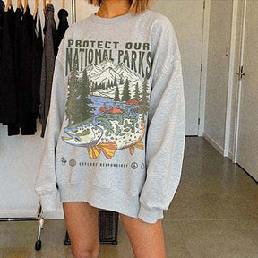 90s National Parks Granola Girl Sweatshirt