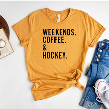 Weekends Coffee And Hockey T-Shirt