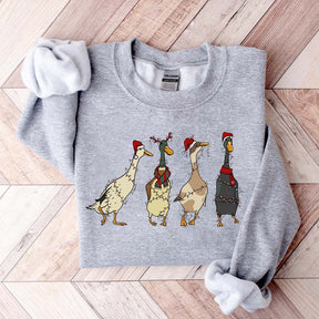 Christmas Ducks Farm Lover Sweatshirt