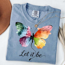 Let It Be Rainbow Butterfly Women T-Shirt
