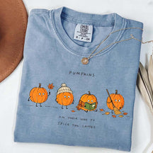 Pumpkins on Their Way to Spice the Latte Graphic T-Shirt