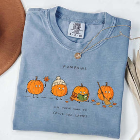 Pumpkins on Their Way to Spice the Latte Graphic T-Shirt