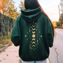 Vintage Celestial Vertical Moon Phase Hoodie