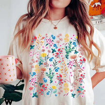 Wildflower Rainbow Floral Best Friend T-Shirt