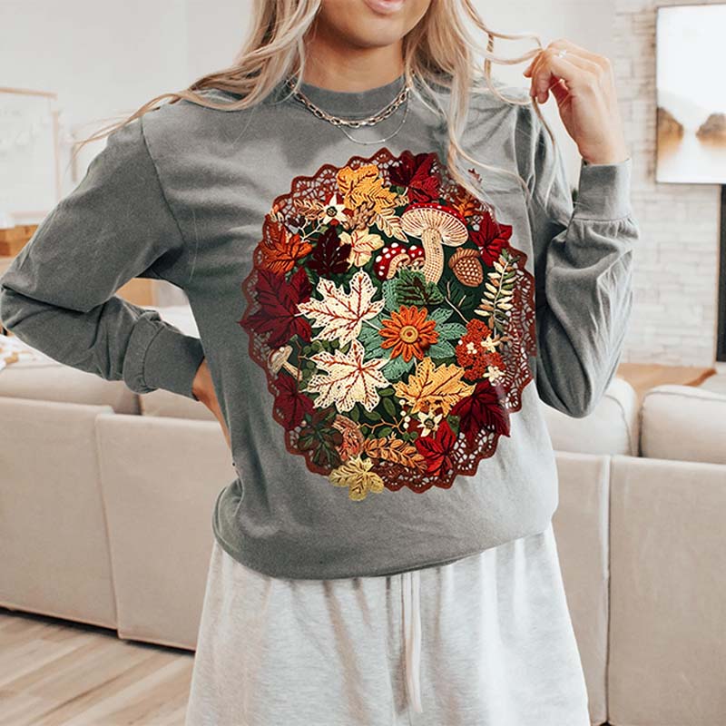 Wildflowers Cottagecore Botanical Floral Thanksgiving Sweatshirt
