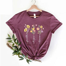 Faith Hope Love Wildflower T-Shirt