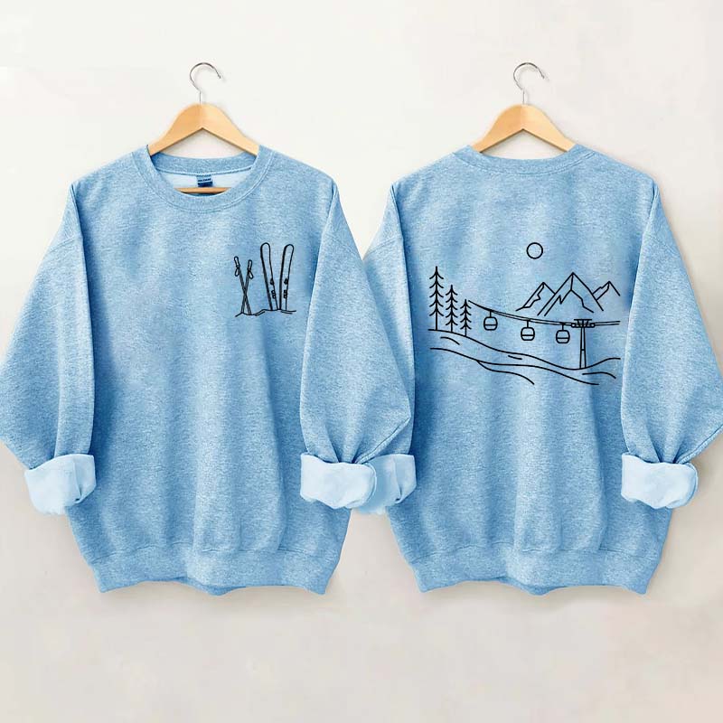 Minimalist Ski Design Sweatshirt
