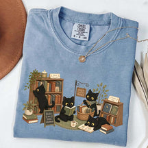 Comfort Colors Bookstore Black Cats T-Shirt
