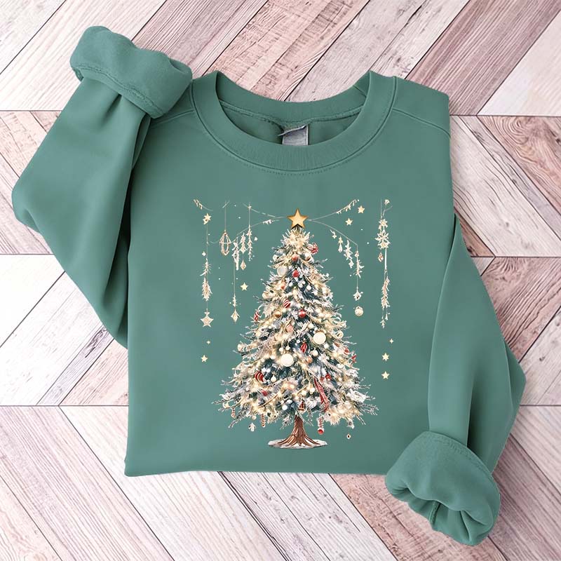 Cute Christmas Tree Vintage Sweatshirt