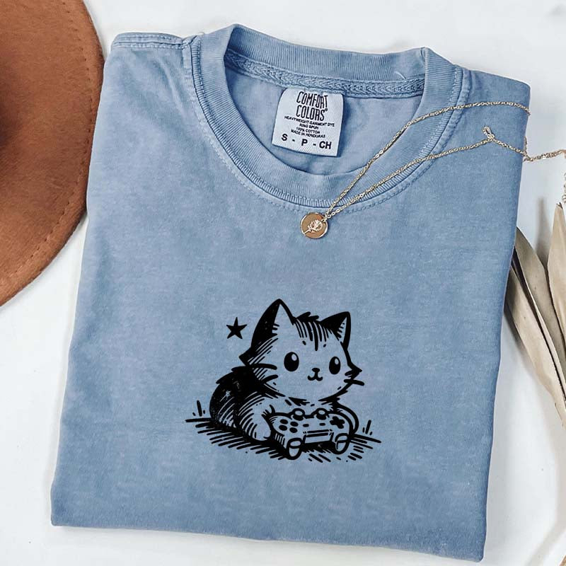 Gamer Cat Funny Gamer T-Shirt