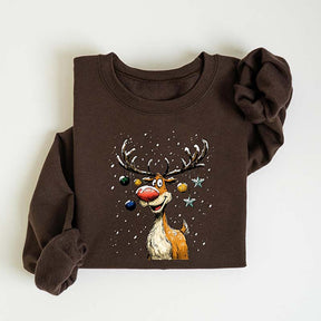 Christmas Reindeer Festive Holiday Funny Deer Sweatshirt