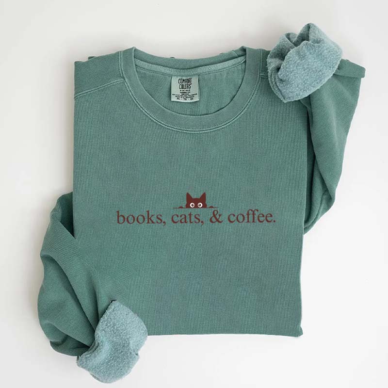 Books Cats & Coffee Sweatshirt