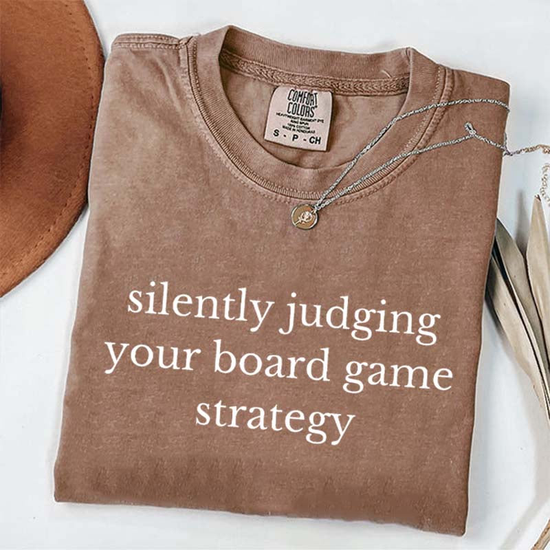 Silently Judging Your Board Game strategy T-Shirt