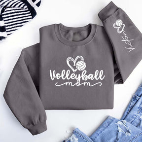 Custom Name Volleyball Heart Sport Sweatshirt