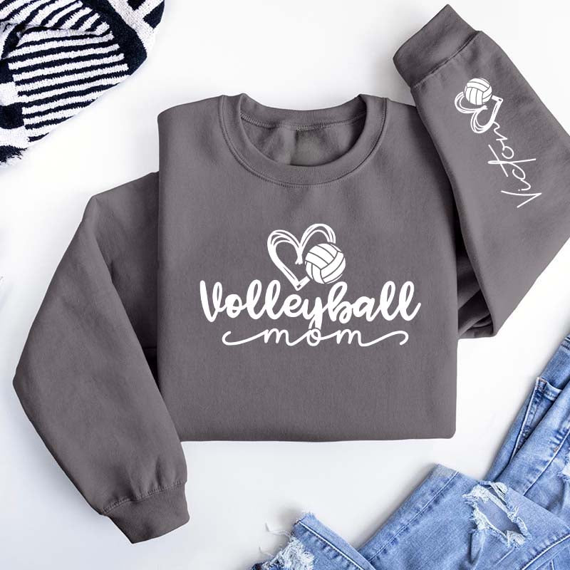 Custom Name Volleyball Heart Sport Sweatshirt